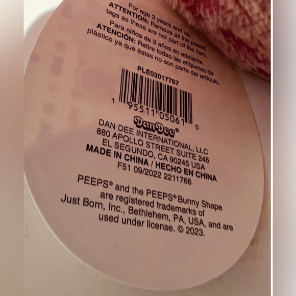 Emo yellow 16” Peeps plush Marshmallows Scent New with Tags & Free 🎁 - Picture 4 of 8